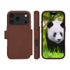 dbramante 1928 Lynge MS - skórzane etui ochronne do iPhone 17 Pro kompatybilne z MagSafe (dark tan)